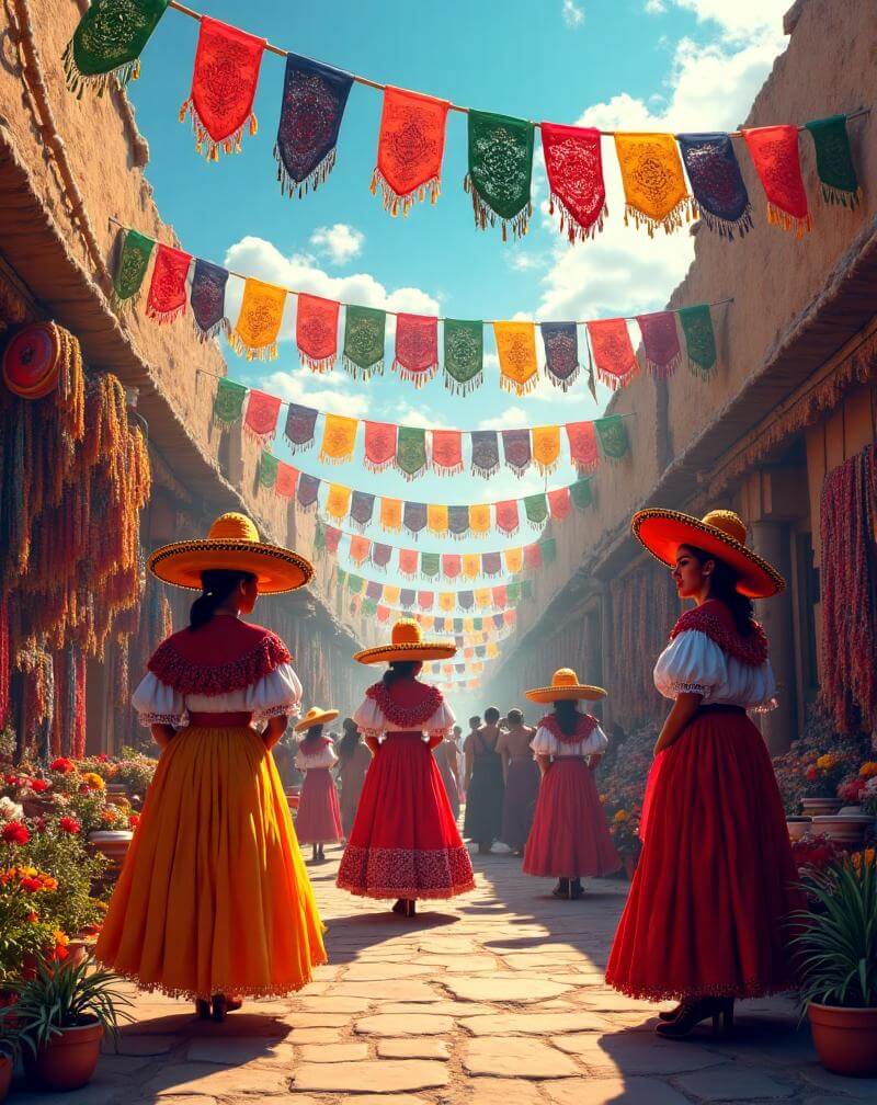 Cultura y tradición mexicana floreciente